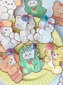 10pcs/30pcs/50pcs Cartoon Halloween Christmas Dinosaur Lollipop Cardboard