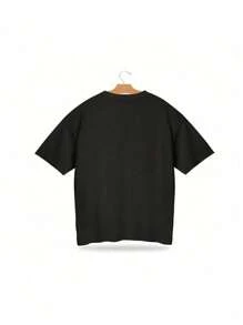 Black Children's T-Shirt Oversized Colorful Bear XX - 黑色 - 查看 3