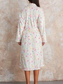 Bata de baño para mujer, bata de felpa suave y cálida, bata larga, camisón de felpa, ropa de dormir, para otoño e invierno, esponjosa