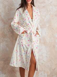 Bata de baño para mujer, bata de felpa suave y cálida, bata larga, camisón de felpa, ropa de dormir, para otoño e invierno, esponjosa