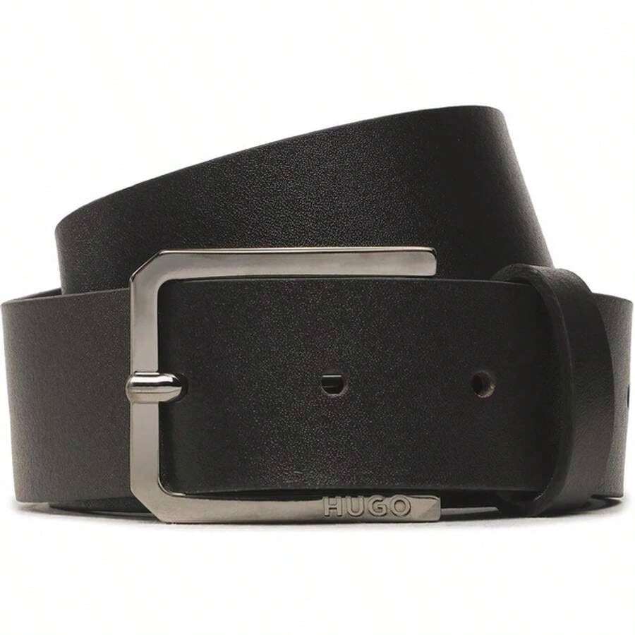 Hugo Boss Metal Buckle Leather Belt Black SHEIN USA