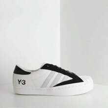 Y-3 Yohji Star Leather Low Top Sneakers Black White - White - View 1
