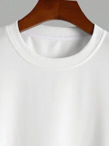 2pcs Men Casual Printed Sweatshirt And Matching Pants Sweatsuit Set - Black - View 4