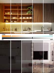 Acosh Neon USB LED Strip Lights White/Warm CCT Tunable LED Light, 5V Dimmable 2700K-6500K COB LED Tape Lights Monitor TV Backlight, Under Cabinet Light Strip For Cabinet, Bedroom, Home DIY Lighting 500Leds/M