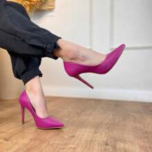 Women's Pumps Pointed Toe 11cm Heel Angela Galvão - 玫瑰紅 - 查看 2