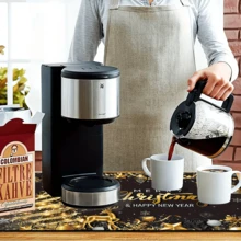 1 tấm lót quầy pha chế cà phê in hình ông già Noel, cây thông Noel, người tuyết và người bánh gừng, tấm lót bàn bằng gel silica thấm hút và chống trượt, đồ trang trí phòng ăn nhà bếp, đồ trang trí bàn ăn Giáng sinh - Nhiều màu - Xem 9