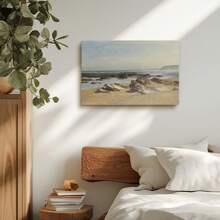 Rocks Ocean Wall Art For Living Room Decor - Vintage Wall Art Decor Canvas Art Prints - Mountain Beach Wall Art Bathroom Decor Wall Art Bedroom Wall Decor