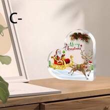 Decoraciones navideñas en forma de corazón de acrílico que no requieren electricidad, sin plumas, ideal para decoración del hogar y oficina, regalos de Navidad y cumpleaños para familiares y amigos