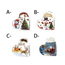 Decoraciones navideñas en forma de corazón de acrílico que no requieren electricidad, sin plumas, ideal para decoración del hogar y oficina, regalos de Navidad y cumpleaños para familiares y amigos