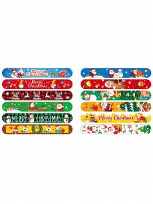 圣诞装饰 1 件随机圣诞派对手镯，圣诞节手镯腕带礼物 - 彩色 - 查看 4