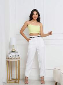 MONNEI Tailored Trousers With Straight Stitching - 白色 - 查看 2