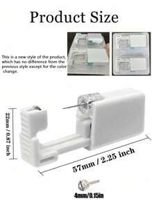 3/10/15件装耳洞穿刺枪一次性消毒安全耳环穿刺器套装耳钉鼻孔穿刺机身体珠宝工具配件 - 彩色 - 查看 15