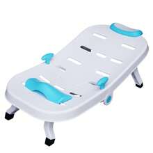 Futchoy Toddler Shampoo Chair Bather Baby Bathtub Girl With Baby Bathtubs + Stand + Drain + Bathtub Seat - White - View 1