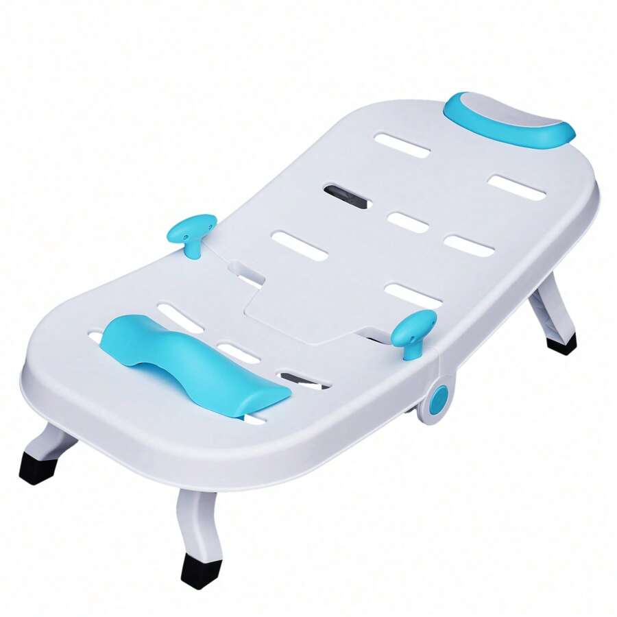 Futchoy Toddler Shampoo Chair Bather Baby Bathtub Girl With Baby Bathtubs + Stand + Drain + Bathtub Seat - White - View 1
