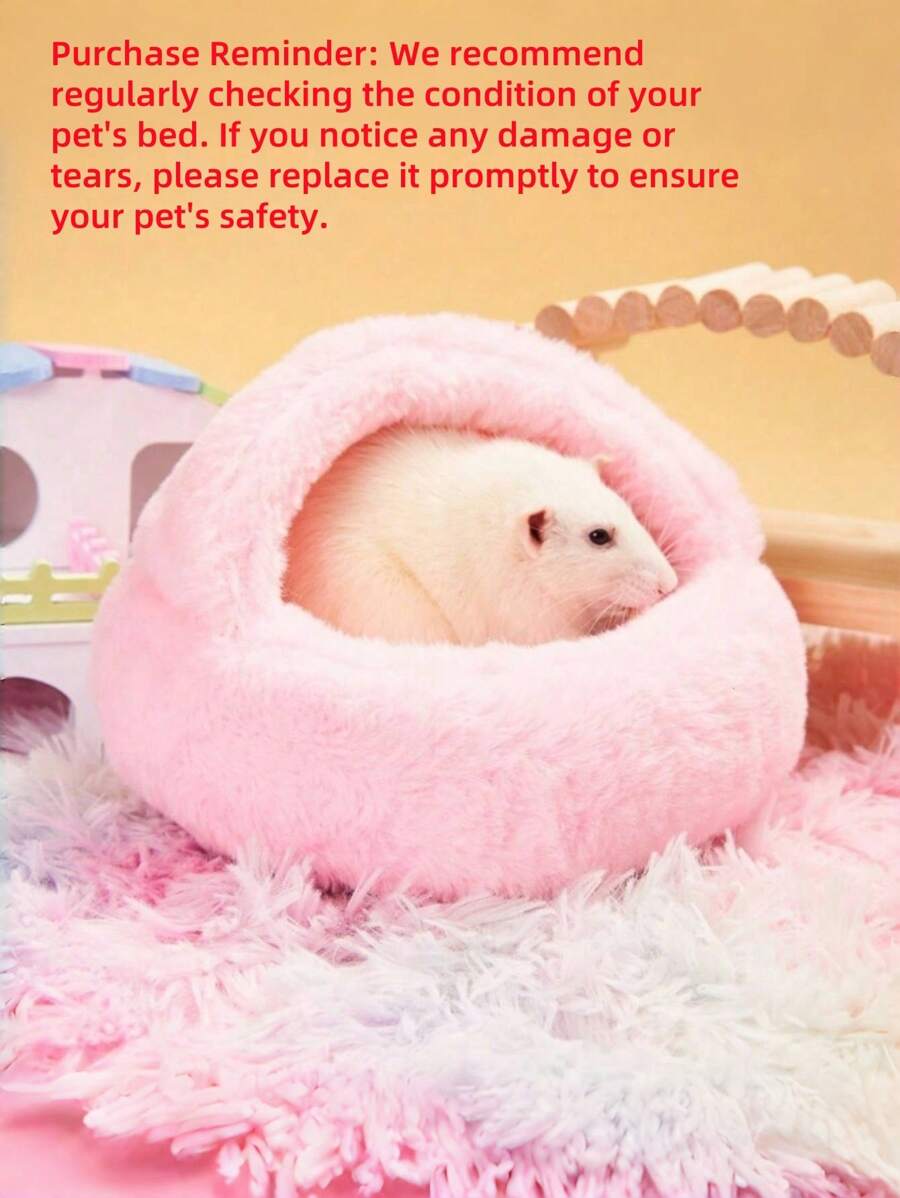 1 chiếc tổ ấm cho chuột Hamster, tổ, nơi trú ẩn bằng vải nhung và dày, tấm lót ấm, túi mật gấu vàng, tàu lượn - Nhiều màu - Xem 1