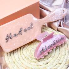 Cepillo de pelo personalizado, cepillo de pelo rosa personalizado, regalo para dama de honor, regalo de cumpleaños para niña, cepillo de pelo con nombre de piedras de Rhinestone personalizadas, cepillo rosa personalizado, cepillo de pelo personalizado, cepillo de pelo desenredante grabado, multifuncional, ornamental, letra, exquisito, elegante, vintage, único, personalizado, personalizado, ideal para ella, novia, abuela, para aniversarios, para bodas, multifuncional, ornamental, letra, unicolor, exquisito, elegante, vintage, moderno, colorido, ocio, básico, casual, suave, único, personalizado, personalizado, ideal para ella, novia, él, amigos, peines personalizados, estilo casual de la calle - Multicolor - Ver 16