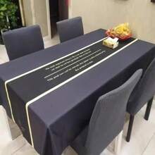 2/4/6 Vỏ bọc ghế ăn kẻ caro màu xám, Vỏ bọc ghế dày co giãn có thể tháo rời có tựa lưng - Xám - Xem 5