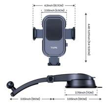 TOPK TOPK D40-C Car Phone Holder Mount , Upgraded Handsfree Stand, Phone Holder For Car Dashboard, Compatible With IPhone Android Cell Phones