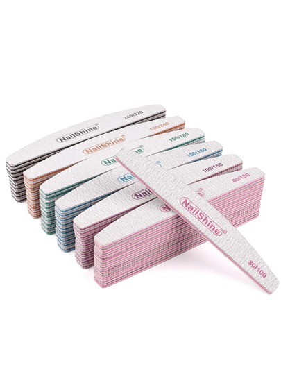 3pcs/5pcs/10pcs Professional Nail File Sandpaper Strong Thick 80/100/150/180/240/320 Grit Nail Files Buffer For Manicure Sanding Half Moon Lime Tools,Nail Supplies,Nail Tools,Nail Art Tools,Back To School,Nails,Nail Tools For Press On Nails