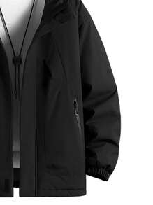 Casaco acolchoado masculino primavera outono novo solto engrossar quente utilitário com capuz corta-vento casual casaco acolchoado