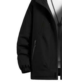 Casaco acolchoado masculino primavera outono novo solto engrossar quente utilitário com capuz corta-vento casual casaco acolchoado