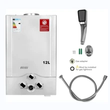 BriSunshine 12LPM Gasdurchlauferhitzer,24KW LPG Durchlauferhitzer mit Super Niedrigem 0,2 bar Startwasserdruck,für Zuhause,Wohnmobile,Kabinen,Scheunen,Geeignet für Propan & Butan