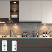 Puck Lights With Remote Closet Lights Stick On Lights Shelf Lights Push Lights Tap Light LED Puck Lights For Under Cabinet