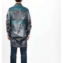 Stone Island Lucido Packable Trench Coat Blue Grey