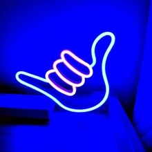1pc Neon Sign Gesture 666 Light, LED Finger Lamp Home Wall Decor Or Desktop Aesthetic Decor, Size 26.5cmx21x2cm/10.4x8.26x0.78in, LED Decorative Lamp Battery Or USB Powered, Suitable For Dorm, Bedroom, Living Room, Wedding, Party, Birthday, Bar, Proposal, Game Room, Valentine's Day, Children's Day, Mother's Day, Christmas And Other Holidays - White - View 4
