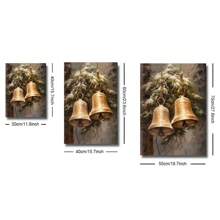 1 pieza Cartel de arte rústico vintage con campanas de Navidad sin marco, impresión en lienzo de pintura abstracta de vacaciones vintage para decoración del hogar, ideal como regalo para dormitorio, apartamento, sala de estar, dormitorio, decoración navideña, decoración de Navidad, decoración del árbol de Navidad, regalo de Navidad, decoración de Acción de Gracias, decoración de boda, decoración de otoño, decoración de cumpleaños, suministros para fiestas, decoración de interiores, decoración de festivales, decoración de Halloween, decoración de pared, adornos de Halloween