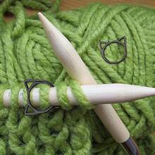 60/100piezas Juego de marcadores de punto de crochet y tejido con diseño de cabeza de gato en colores variados, disponible en 3 tamaños, incluye sostenedores de puntada y marcadores de tejer seguros, accesorios prácticos de crochet con cierre, anillos con patrón de gato lindo, para accesorios de herramienta auxiliar de aguja de metal, marcadores de costura y tejido (color aleatorio) - Plata+Negro+Oro+Oro rosa - Ver 6
