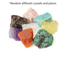 50g/100g/200g/300g Raw Stone Crystal, A Combination Of Crystal Rough Stones, Rose Quartz, Pink Quartz, Citrine, Green Fluorite, Tiger's Eye, Orange Salt, Lapis Lazuli, Crystals Raw Rough Stones With Assorted Varieties, Home Decoration, DIY, Crystal Gifts