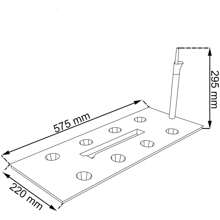 Prosperplast Hoge rechthoekige plantenbak 30 liter met zelfwater gevende mokka kleur 60 x 25 x 46 cm met poten