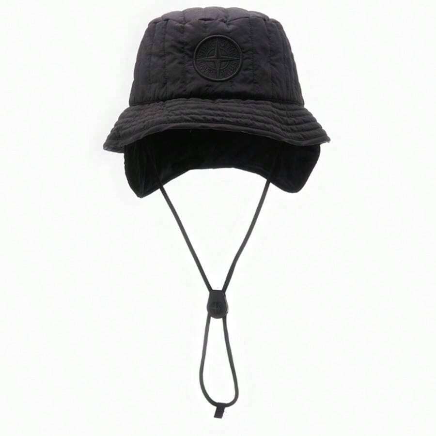 Stone Island Nylon Metal Econyl Regenerated Nylon Bucket Hat Black