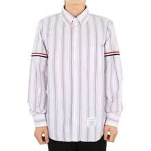 Thom Browne Stripe Oxford Armband Long Sleeve Shirt