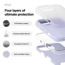 Elago Premium Silicone Phone Case For Iphone For 16 Pro Max Plus - Shockproof, Drop Resistant, Soft Grip, Scratch Resistant, Slim Fit, Micro Cloth Lining, Premium, Sophisticated, Minimalist, Luxury Soft Silicone, Phone Back Cover, Pink, Cute, Multi-Colors, Lens Protective, Gift For Birthday, Mother, Family, Friends, Boyfriend, Girlfriend - Hot Pink - View 4