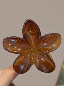 Set de 4 pinzas de flor de acrílico para el cabello de señora, de 8cm/3,15 pulgadas, esquema de color elegante, accesorios de moda europeos y estadounidenses para el cabello con flores, pinzas para el cabello, ganchos para el cabello, sujetadores para el cabello