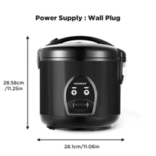 1pc, MOOSUM  Wall Plug Electric Rice Cooker With One Touch For  Rice,Fast&Convenient Cooker , Stainless Steel Housing And Auto Warmer - 美規B型插(110-127V) - 查看 16