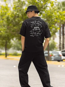 Basic Religious Gospel Unisex T-Shirt Jesus Saved Me - màu đen - Xem 2