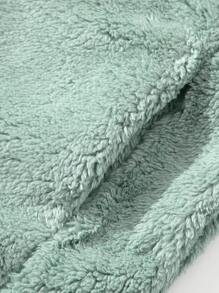 Women's Fluffy Warm Outdoor Sports Fleece Jacket,Skiing - Mint Green - View 4