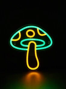 Chi-Buy 蘑菇可爱 LED 霓虹灯壁挂家居装饰灯房间小夜灯 USB 供电卧室装饰标志婚礼新年圣诞节情人节装饰灯 - 紅色 - 查看 7