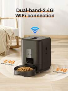 NEW Intelligent Pet Feeder, 67.6 Oz Food Capacity, 0.53 Gallon, Automatic Timed Dog/Cat Feeder With Stainless Steel Bowl, Programmable By Button Or APP/WiFi (Upgraded Model)
