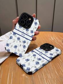 Ốp lưng điện thoại tùy chỉnh Daisy 1 chiếc, tương thích với iPhone và điện thoại, da PU sọc dọc chống trượt chống vân tay TPU toàn bộ vỏ mềm, lý tưởng để cá nhân hóa bằng chữ cái, tên, biệt danh làm quà tặng cho cá nhân, đối tác, gia đình, bạn bè, bạn thân, sinh nhật, ngày kỷ niệm - màu đen - Xem 2