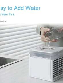 Mini Ar Condicionado Portátil Air Cooler Climatizador Umidificador Com Luz Led Usb