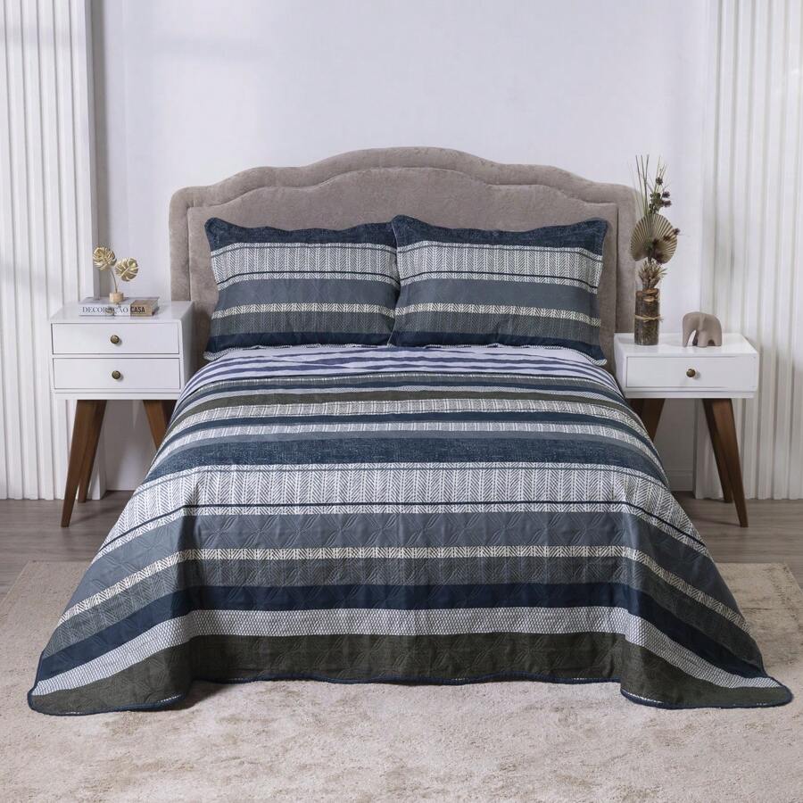 Boutis Ultrasonic Double-Sided 3-Piece Bedspread Kit With Pillowcase - Oslo - View 1