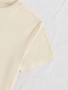 Customized Women T-Shirt - Add Your Own Text And Image (Family Photos/Selfies/Pet Photos/Friend Photos) To Design Your Personalized Printed T-Shirt. Photos Of Babies/Couples/Family/Pets, Family Member Customization, Customized Women T-Shirt - Custom Comfortable Pet T-Shirt, Personalized Pet Shirts, Women T-Shirt - Cute Pet Photos, Pet Photo Printing, Customized Printing - Apricot - View 5