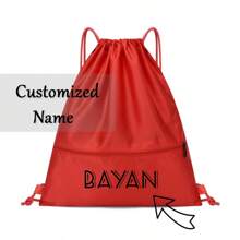 Customized Name Drawstring Drawstring Bag, Large Capacity Sports And Fitness Bag, Cross-Border New Backpack, Waterproof Backpack,Lightweight,Large Capacity,Multifunction,Portable,All-Purpose,Functional,Colorful,Solid Color,Basics,Commuting,Leisure,Funny,Contracted,Custom,Personalized,Unique,Customized,Girlfriend,Boyfriend,Family,Friends,Vacation,School Supplies,Back To School,School Gift,For Office,For School,For Classroom,For Teacher Gifts,For University,For Colleague,For Dorm Rooms,For Teacher,For Boys And Girls,For Teenagers,Junior High School Students,Middle School Students,High School Senior High School Students,College Students,University Students,Freshman,Sophomore,Underclassmen - Multicolor - View 25