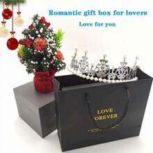 Cajas de regalo con diseño de rosa (joyería no incluida), elaboradas en material de rosa, la caja de regalo es de papel, se puede combinar con diversos tipos de joyería, estilo Ins, de lujo ligero, de alta gama, cajas de regalo ideales para decoración del hogar, regalos de boda, regalos de aniversario de bodas, regalos para la novia, regalos para el Día de la Madre. - Azul - Ver 2