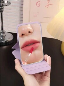 1 Gương trang điểm nhỏ gọn có thể gập lại, Gương trang điểm di động có đế bằng da PU, Trang điểm, Giá rẻ, Trang trí phòng, Bàn trang điểm, Du lịch, Phòng ngủ, Phụ kiện trang điểm, Gương, Gương trang điểm, Giá rẻ, Đồ nhét tất, Trang điểm, Dụng cụ trang điểm, Đồ giá rẻ, Quà tặng, Quà tặng cho phụ nữ, Quà tặng Giáng sinh - Màu tím hoa cà - Xem 7