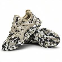 Men's Walking Shoes Breathable Lightweight Comfortable Non Slip Sneakers Running Tennis Workout Shoes - 棕色 - 查看 1